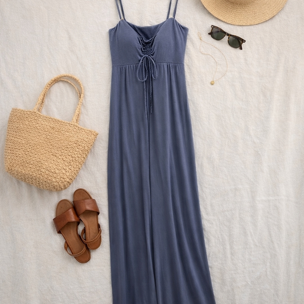 Soma Maxi Dress in Slate Blue